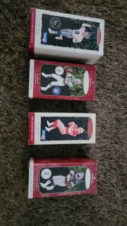 Hallmark ornaments  football players