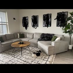 grey L couch