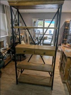 Pier 1 Metro Mango Weathered Wood Book Shelf