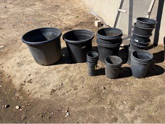 Nursery garden pots different sizes