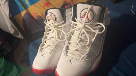 Air Jordan 6 Rings White Red Sneakers