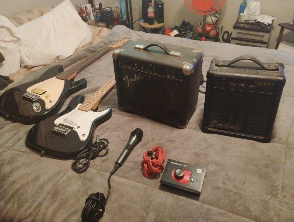 2 Guitars Amps And Accessories