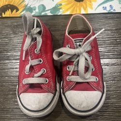 Red Toddler Converse Size 6