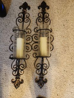 Kirklands Iron Wall Candle Sconces Set of 2