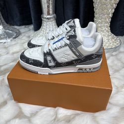 louis vuitton trainers black and grey size 10 brand new 