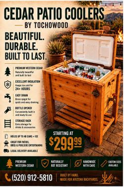 Patio Cedar cooler are here !!!