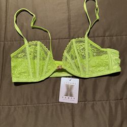 Apple Green Lace Bralette By Savage X Fenty