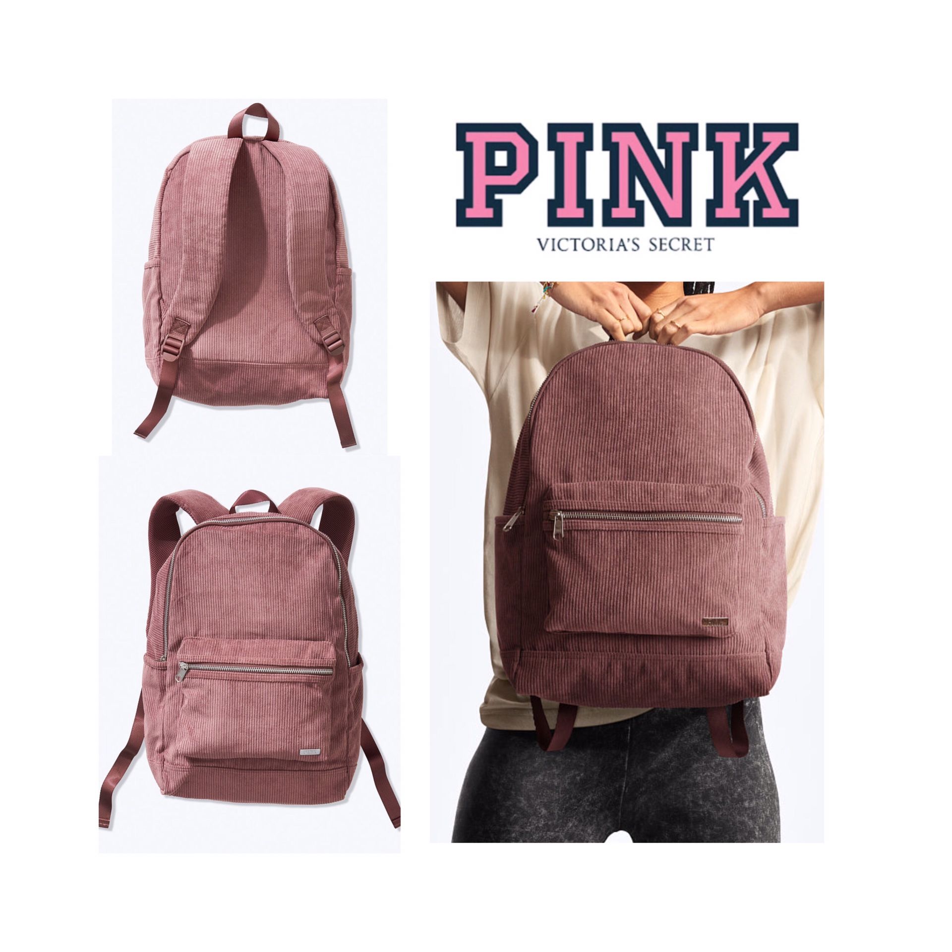 VS PINK begonia corduroy backpack bag