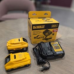 Dewalt 20V MAX 6.0Ah and 4.0Ah Battery With Charger Starter Kit Fits Dewalt Xr Tools / Impact / Sawzall