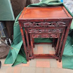 Antique Mahoney Accent Tables 