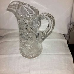 American Brilliant Crystal Pitcher
