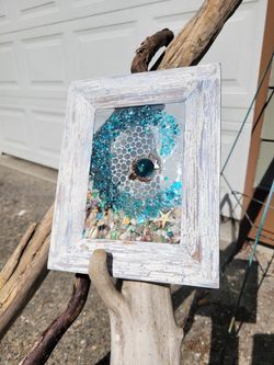Sea Turtle Glass, Shell Resin Art
