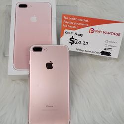 Apple IPhone 7 Plus  Unlocked  Pay In Payments With No Credit Check, Lowest Wholesale Prices. 3 months Warranty