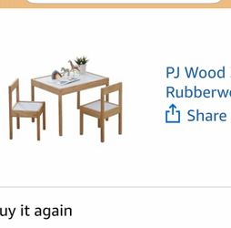 Kids wooden table and chair set