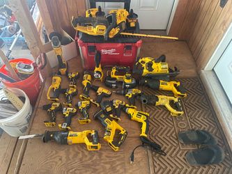 Large Lot of DeWalt 20V Cordless Power Tools battery sold separate