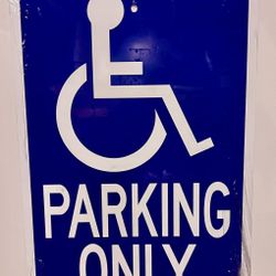 Handicapped parking sign. 