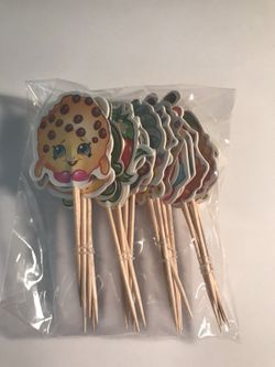 SHopkins cupcake toppers 24 pcs new