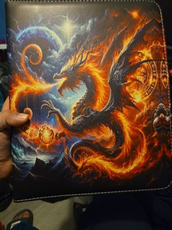 Dragon Illustration Tcg Card Binder 9 Pocket Sheet 