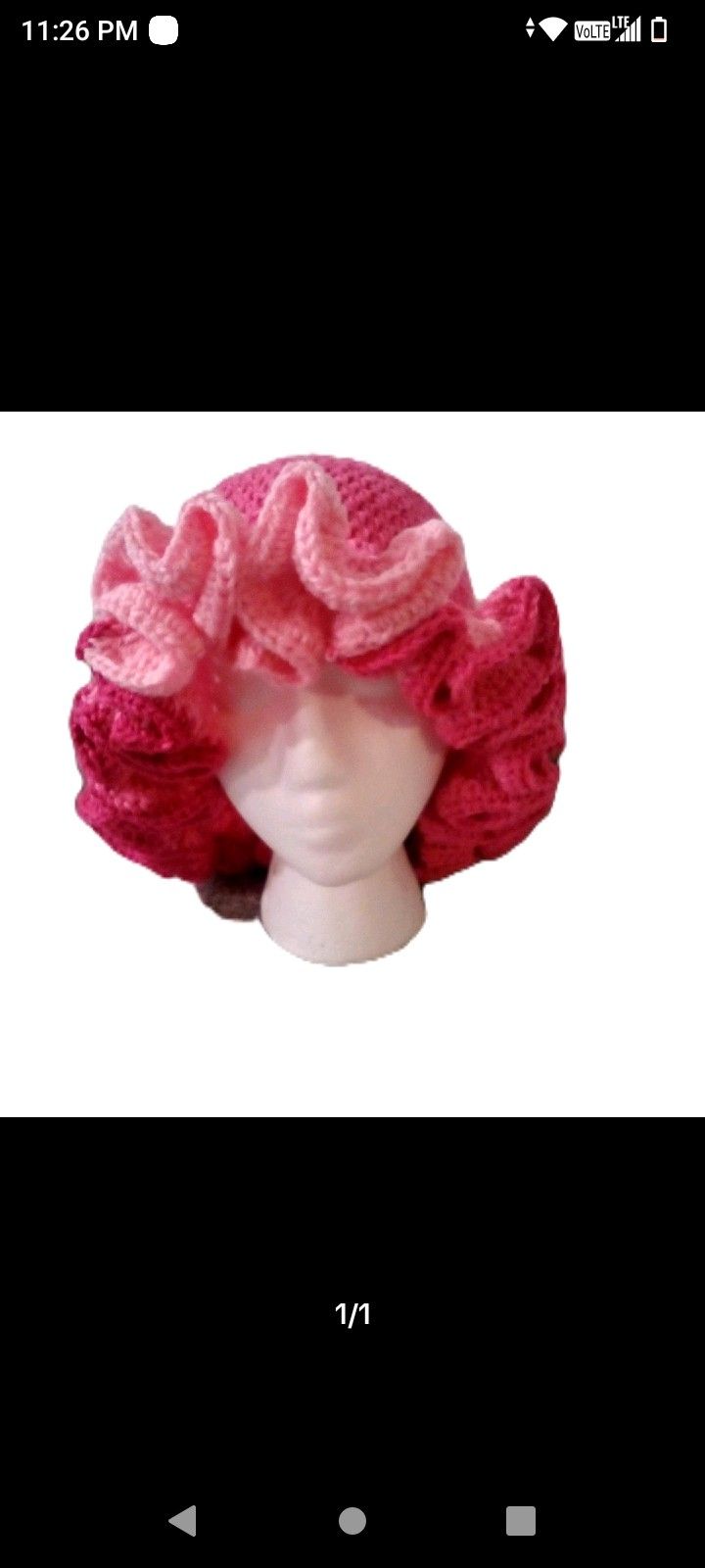 Pink Ruffle Hat