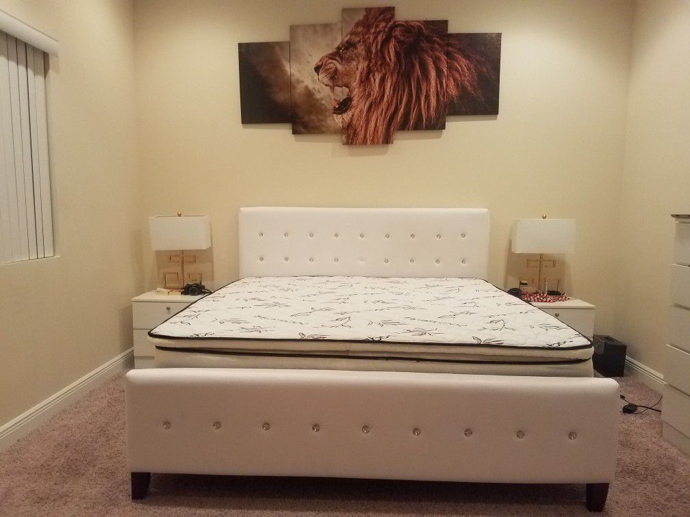 All white bedroom set