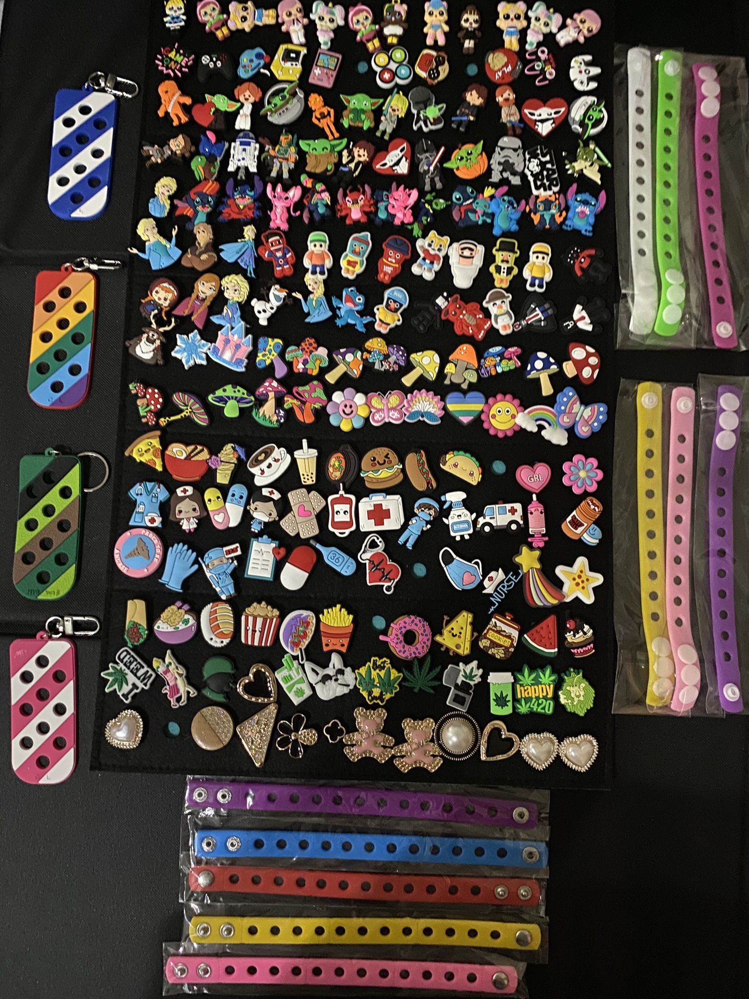 Crock Charms, Gibbet, Bracelets, And Keychains