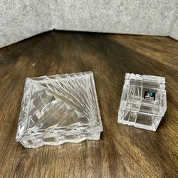 Two Gorgeous crystal trinket/jewelry lidded box