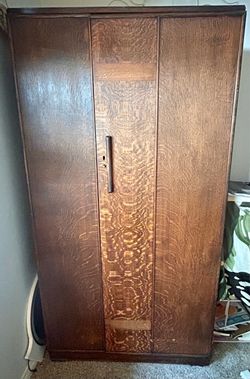 Vintage Art Deco Oak Gentleman’s Compactum Wardrobe – Allen & Appleyard