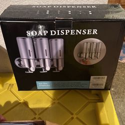 3 Brand New Wall Mount Dispensers For Shampoo, Soap,conditioner, Body Wash etc