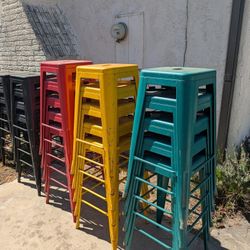 Metal Barstools (Multiple Colors)