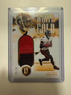 Kyle Pitts White Gold Dual Patch /25 - Falcons & Florida Gators