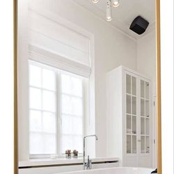 (New in Box)
20x30 Inch Rectangle Wall Mirror, Aluminum Frame Rectangular Mirror for Bathroom, Vanity, Bedroom, Living Room, Entryway, Wall Mounted Ho