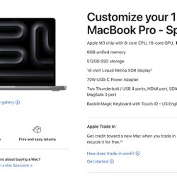 MacBook Pro 14 Inch M3 Chip 512GB