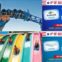 Seaworld/Aquatica Tickets x3