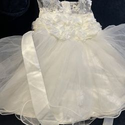 White Flower Girl Dress 