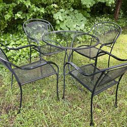 5-pieces Outdoor Patio Metal Furniture Set