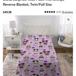 L. O. L. Surprise! sherpa backed blanket.