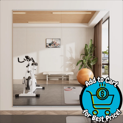 Rectangle Full Length Wall Mirror Home Gym Mirror Tempered Glass Mirror 36" x 72 (2 Pack)
