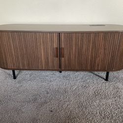 Fluted Entertainment Center And End Table Set