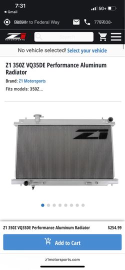Z33 Nissan 350z  Z1 Motorsport radiator