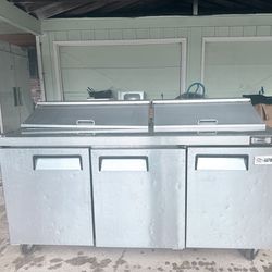 Commercial 72” Salad Prep Table Refrigerator – 3 Door – Restaurant Cooler