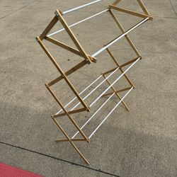 Household Essentials Bamboo Folding Clothes Drying Rack