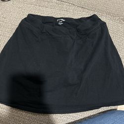 Black Cotton Skort