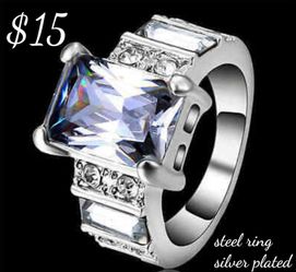 Steel Statement Ring size 9