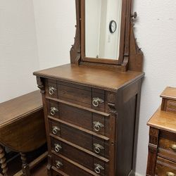 Antique Dresser With Mirror 