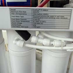 Simpure Water Filtration System 