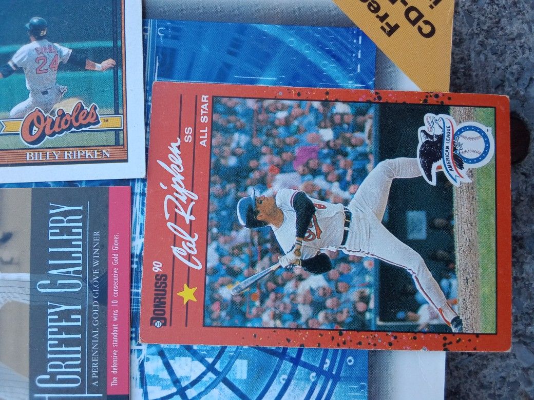 Rare Cal Ripken 1990 donruss all-star - Double Error Card. No Dot After Inc