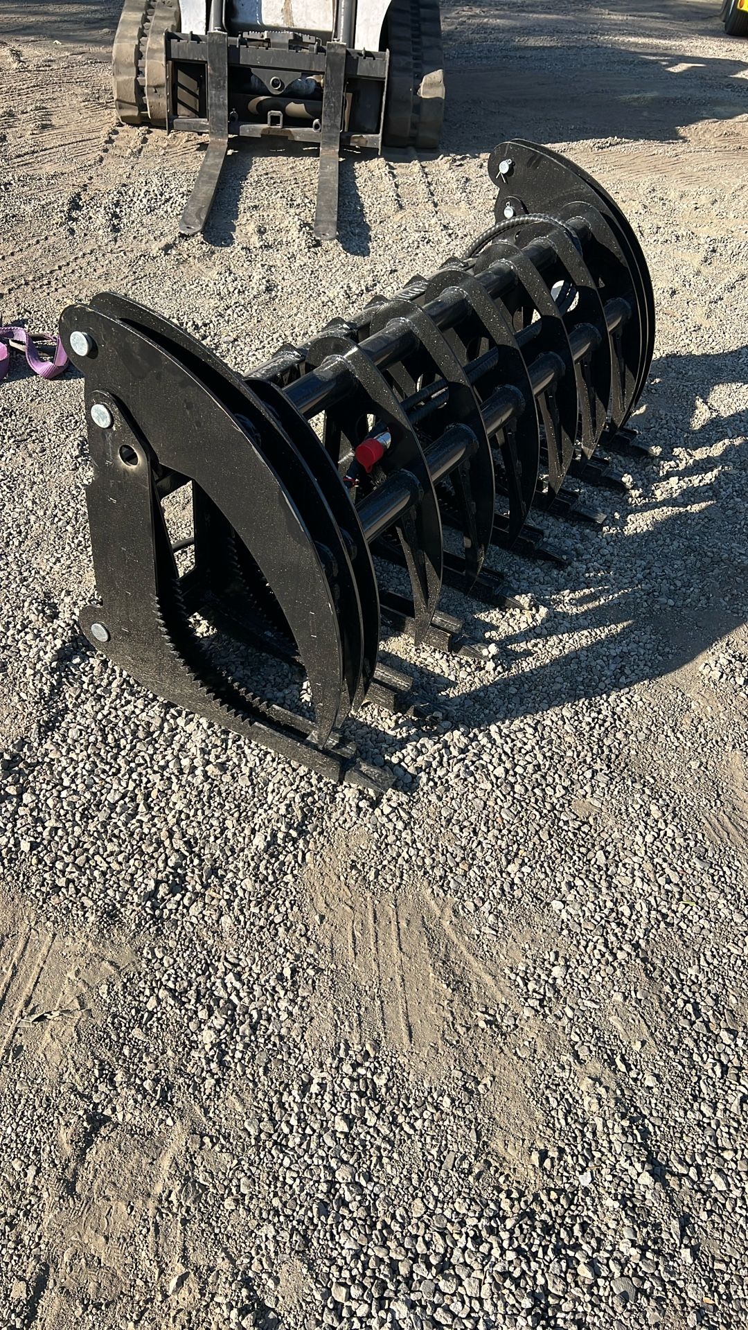 Grapple Bucket Clamp Bucket Skid Steer Attachment Bobcat Grapple
