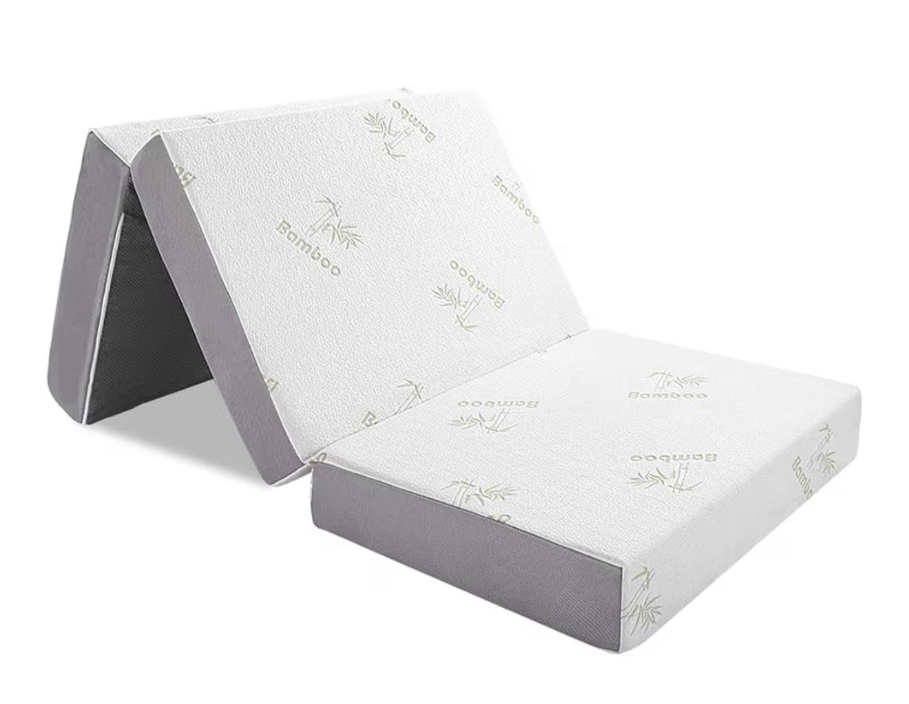 Inofia Trifold Mattress, Folding Memory Foam Mattress with Removable Cover, for Camping, Guest, and Floor Foldable Beds, Cot Size (75"x31"x6")