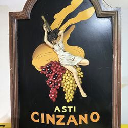 2ft 3d vintage wine plaque Wooden frame Barware man cave