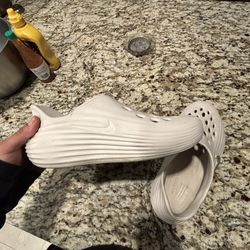 Nike Foam Clogs – Minimalist Light Bone Colorway – Gently Worn